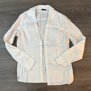 Ann Taylor Women's White Button-Down Shirt